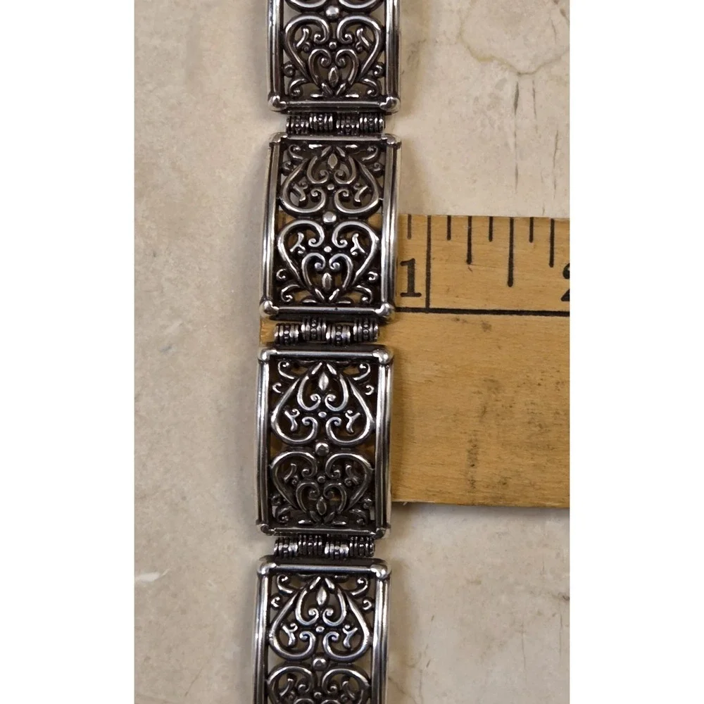 New Brighton Wide Link‎ Scroll Work Bracelet 7.25